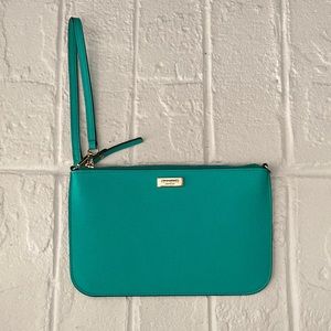 Kate Spade wristlet, turquoise